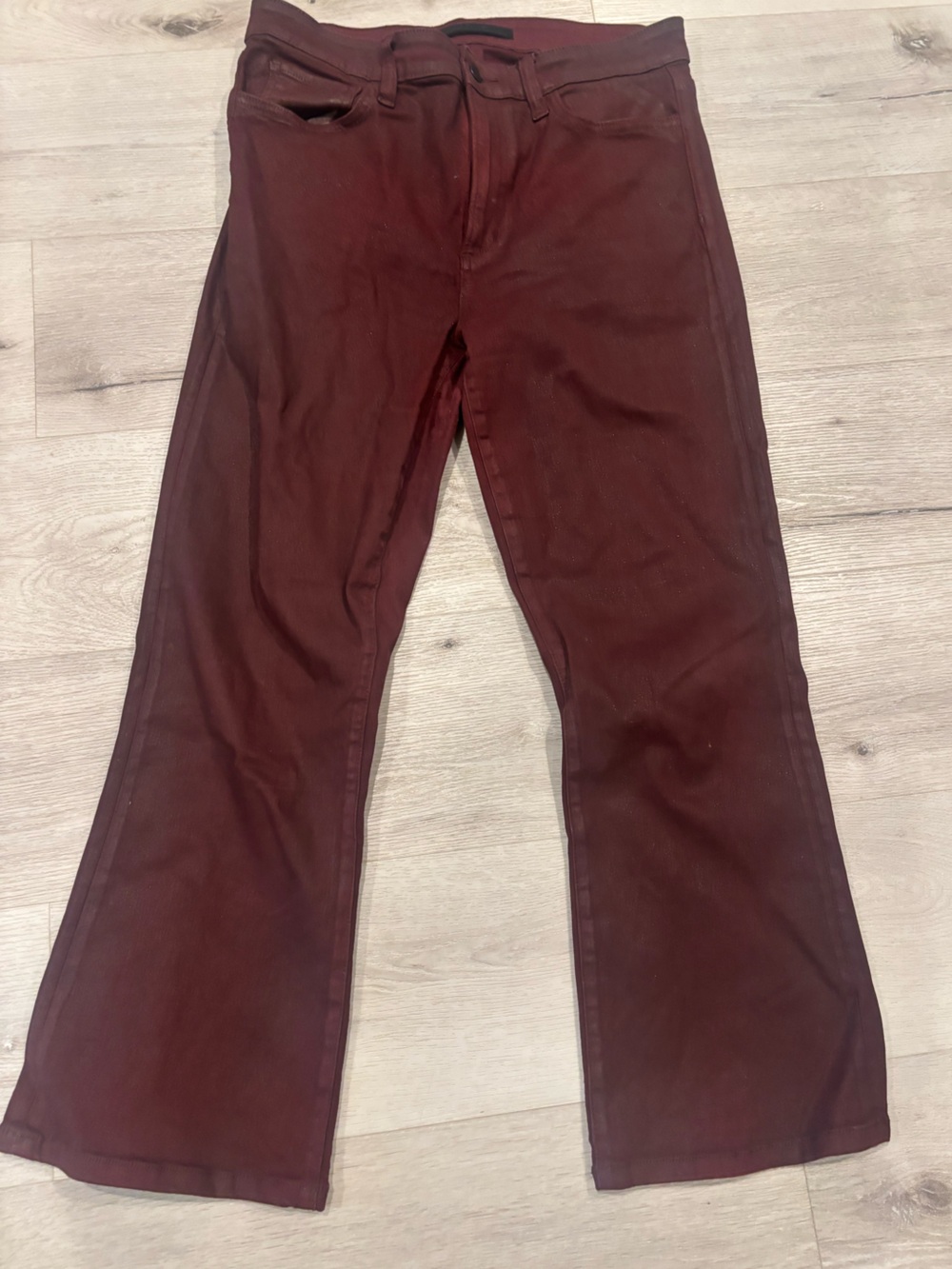 Joe's Jeans Russet/Burgundy High-Rise Cropped Boot